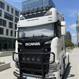 Sun Visor “Radius” 39 cm for Scania NTG with 7 holes for marker lights