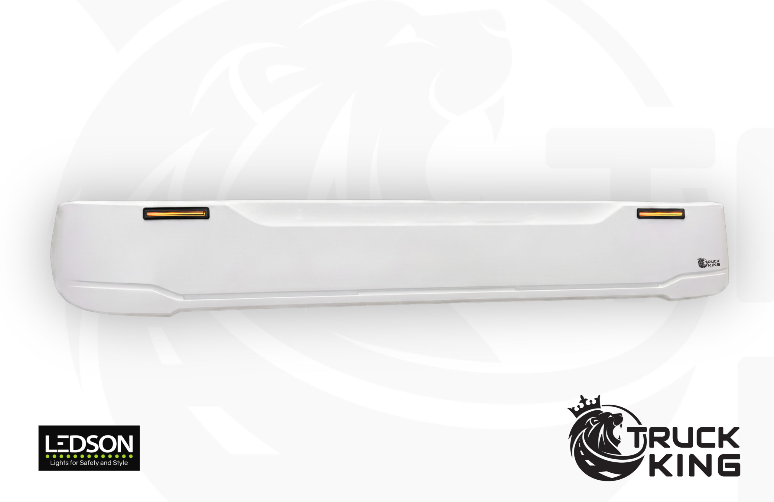 TruckKing "Classic" Sun Visor for SCANIA NG S&R 2016- with Mounting Kit, 35 cm Depth – 2 Cut-outs for LEDSON Optoline NGR+ Marker Lights - Image 3