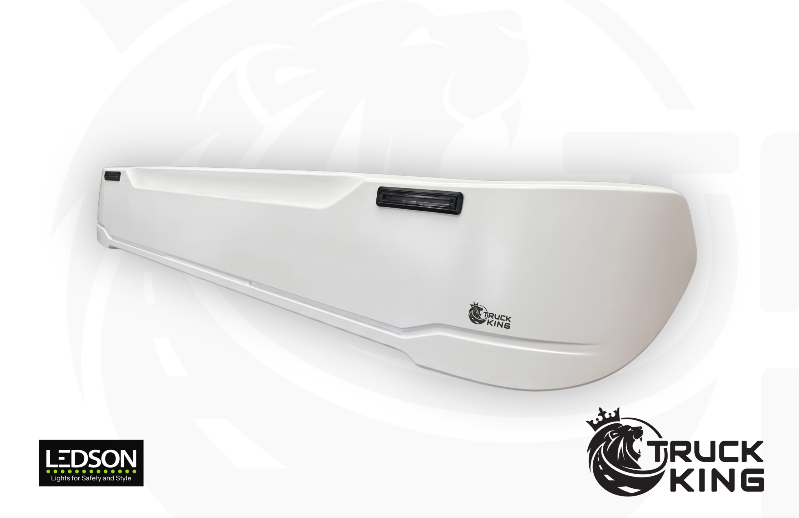 TruckKing "Classic" Sun Visor for SCANIA NG S&R 2016- with Mounting Kit, 35 cm Depth – 2 Cut-outs for LEDSON Optoline NGR+ Marker Lights - Image 2