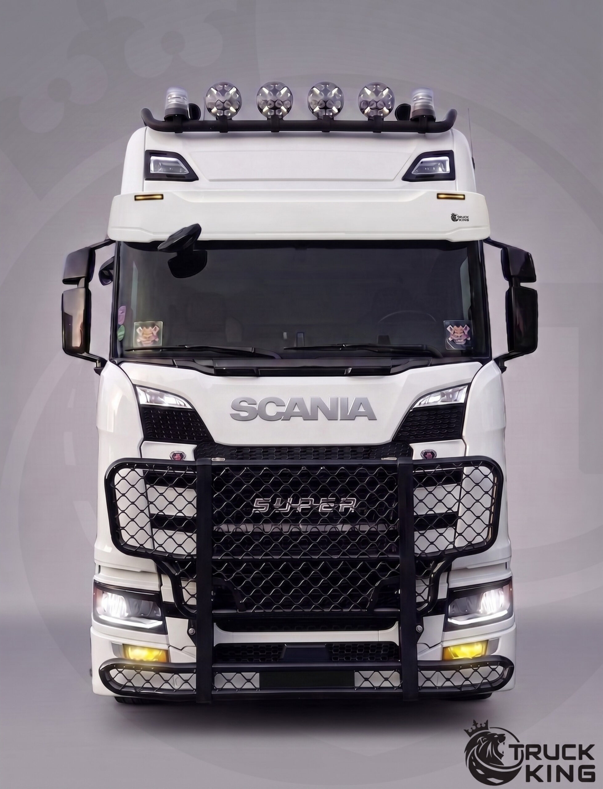 Sun Visor “Classic” 35 cm for Scania NTG with 2 holes for marker lights