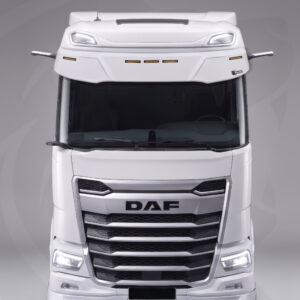TruckKing “Classic” Sun Visor for DAF XF, XG, with Mounting Kit, 5 Marker Lights Cutouts, 37 cm deep