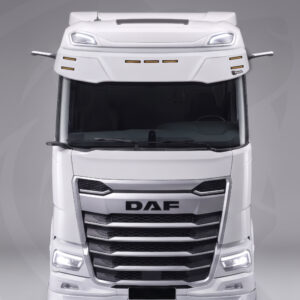 TruckKing “Classic” Sun Visor for DAF XF, XG, with Mounting Kit, 7 Marker Lights Cutouts, 37 cm deep