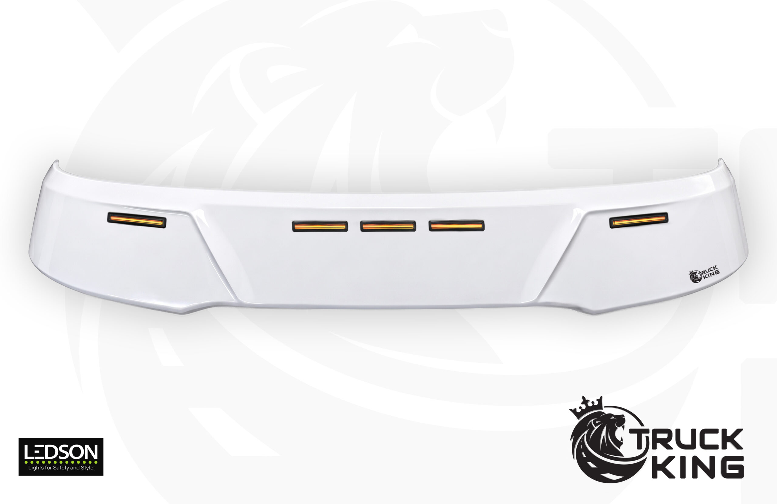 TruckKing "Classic" Sun Visor for DAF XG+, with Mounting Kit, 37 cm Deep – 5 Cutouts for LEDSON Optoline NGR+ Marker Lights - Image 3